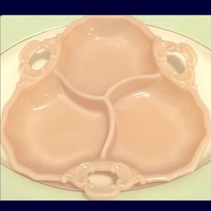 Vintage Pink Vaseline Glass Dish